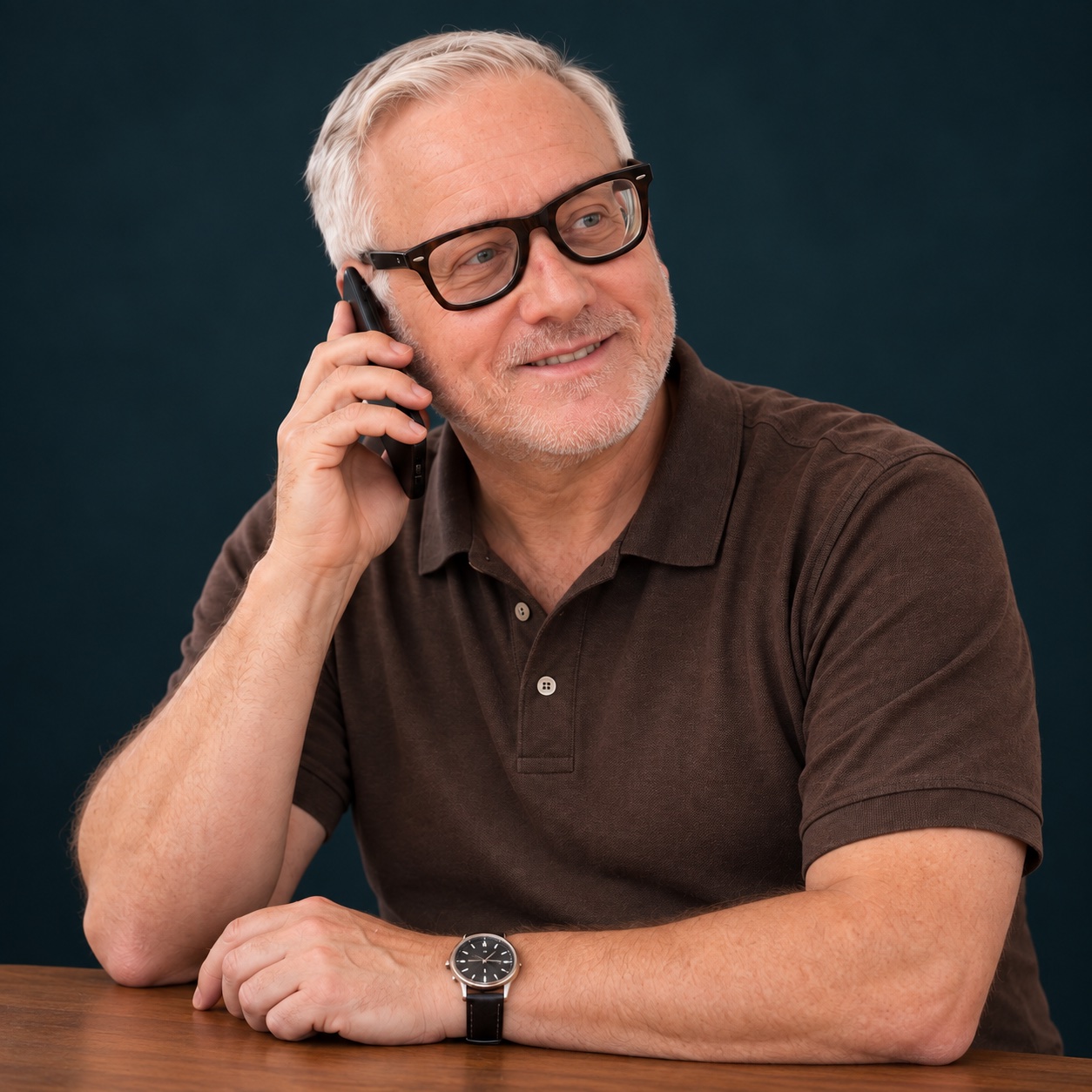 Rüdiger Bickel am Telefon